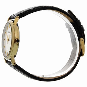 Seiko White Dial Gold Tone Stainless Steel Men's Watch SKK694