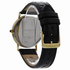 Seiko White Dial Gold Tone Stainless Steel Men's Watch SKK694