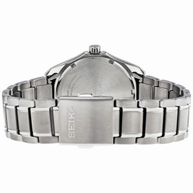 Seiko White Dial Grey Titanium Men's Watch SNE139