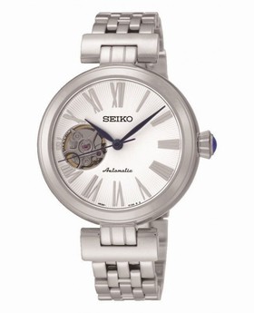 Seiko White Dial Stainless Steel Automatic Ladies Watch SSA863