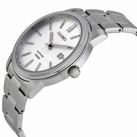 Seiko White Dial Stainless Steel Men's Watch SGEH01P1