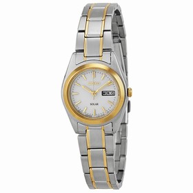 Seiko White Dial Two-tone Ladies Watch SUT108