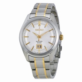 Seiko White Dial Two-tone Men's Watch SUR011