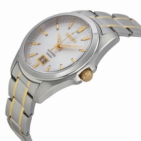 Seiko White Dial Two-tone Men's Watch SUR011