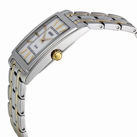 Seiko White Dial Two-tone Solar Quartz Men's Watch SUP893