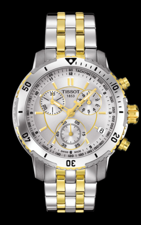 Tissot PRS 200 Quartz Chronograph Two Tone Silver (T0674172203100)
