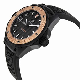 Tag Heuer Aquaracer Automatic Black Dial Rose Gold Bezel Black Titanium Men's Watch WAJ2182.FT6015