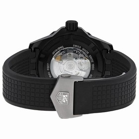 Tag Heuer Aquaracer Automatic Black Dial Rose Gold Bezel Black Titanium Men's Watch WAJ2182.FT6015