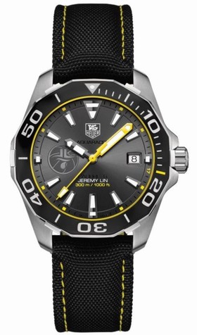 Tag Heuer Aquaracer Jeremy Lin Anthracite Dial Automatic Men's Watch WAY211F.FC6362