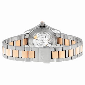 Tag Heuer Aquaracer White Dial Stainless Steel and 18kt Rose Gold Ladies Watch WAP2350BD0838