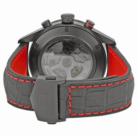 Tag Heuer Carrera 1887 Chronograph Automatic Black Dial Black Leather Mems Watch CAR2A80FC6237