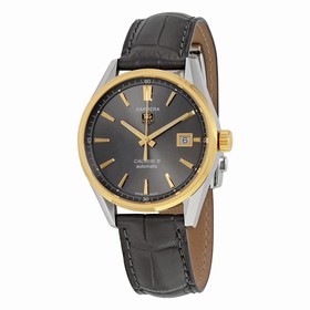 Tag Heuer Carrera Automatic Black Dial Black Leather Men's Watch WAR215CFC6336