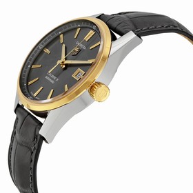 Tag Heuer Carrera Automatic Black Dial Black Leather Men's Watch WAR215CFC6336
