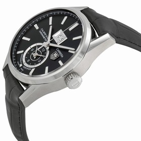TAG Heuer Carrera Automatic Black Dial Black Leather Men's Watch WAR5010.FC6266