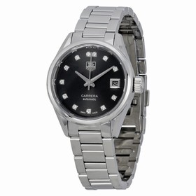 Tag Heuer Carrera Automatic Black Dial Stainless Steel Ladies Watch WAR2413BA0770