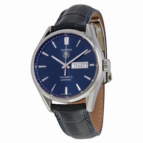 Tag Heuer Carrera Automatic Blue Dial Black Leather Men's Watch WAR201E.FC6292