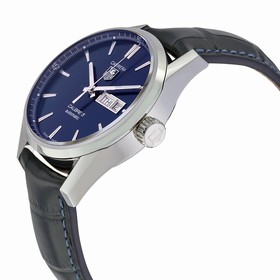 Tag Heuer Carrera Automatic Blue Dial Black Leather Men's Watch WAR201E.FC6292