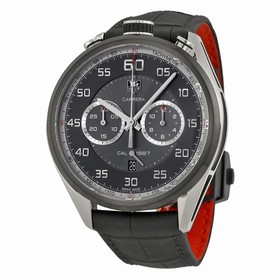 Tag Heuer Carrera Automatic Chronograph Black Dial Black Leather Men's Watch CAR2C12FC6327