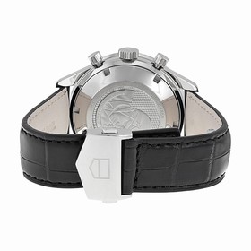 Tag Heuer Carrera Automatic Chronograph Black Dial Black Leather Men's Watch CV201AGFC6266