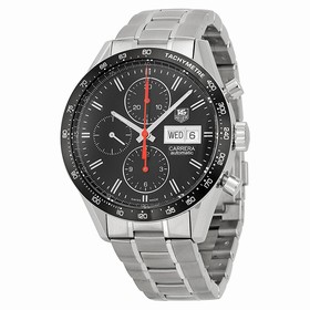 Tag Heuer Carrera Automatic Chronograph Black Dial Stainless Steel Men's Watch CV201AHBA0725