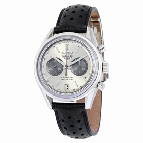 Tag Heuer Carrera Automatic Chronograph Silver Sunray Dial Men's Watch CAR221A.FC6353