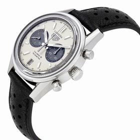 Tag Heuer Carrera Automatic Chronograph Silver Sunray Dial Men's Watch CAR221A.FC6353