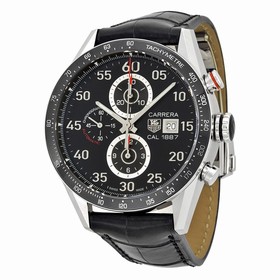 Tag Heuer Carrera Calibre 1887 Automatic Chronograph Black Dial Stainless Steel Men's Watch CAR2A10FC6235