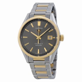 Tag Heuer Carrera Calibre 5 Anthracite Dial Stainless Steel Yellow Gold Men's Watch WAR215CBD0783