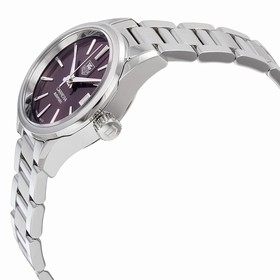 Tag Heuer Carrera Calibre 9 Burgundy Dial Stainless Steel Automatic Ladies Watch WAR2417.BA0776