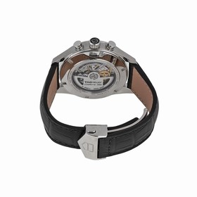Tag Heuer Carrera Chronograph Silver and Grey Dial Black Leather Men's Watch CAR2B11FC6235