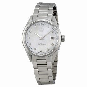 TAG Heuer Carrera Mother of Pearl Dial Stainless Steel Ladies Watch WAR1314BA0773