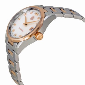 Tag Heuer Carrera Q Précieux White Mother of Pearl Dial Ladies Watch WAR1352BD0774