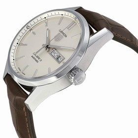 Tag Heuer Carrera Silver Dial Brown Leather Men's Watch WAR201BFC6291