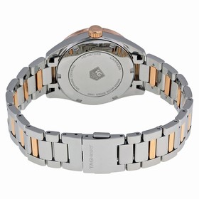Tag Heuer Carrera White Mother of Pearl Dial Stainless Steel and 18kt Rose Gold Ladies Watch WAR1353.BD0774
