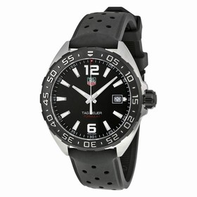 Tag Heuer Formula 1 Black Dial Black Leather Men's Watch WAZ1110.FT8023