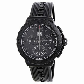 Tag Heuer Formula 1 Black Dial Black Rubber Men's Watch CAU1114.FT6024