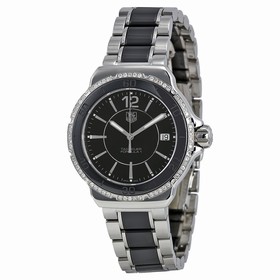 Tag Heuer Formula 1 Black Dial Stainless Steel Black Ceramic Ladies Watch WAH1212.BA0859