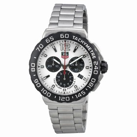 Tag Heuer Formula 1 Chronograph White Dial Stainless Steel Men's Watch CAU1111.BA0858
