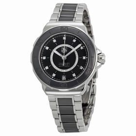 Tag Heuer Formula 1 Diamond Steel and Black Ceramic Ladies Watch WAU2210.BA0859