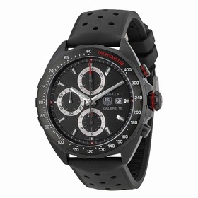 Tag Heuer Formula One Chronograph Black Dial Black Rubber Men's Watch CAZ2011FT8024