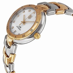 Tag Heuer Link Mother of Pearl Diamond Dial 18kt Yellow Gold Stainless Steel Ladies Watch WAT2351BB0957