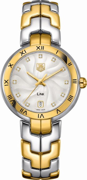 Tag Heuer Link Silver Dial Steel and Gold Bracelet Ladies Watch WAT1352.BB0962