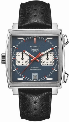 Tag Heuer Monaco Denim Blue Dial Automatic Men's Watch CAW211P.FC6356