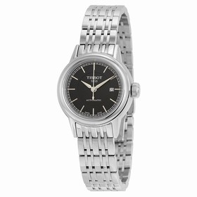 Tissot Carson Automatic Black Dial Stainless Steel Ladies Watch T0852071105100