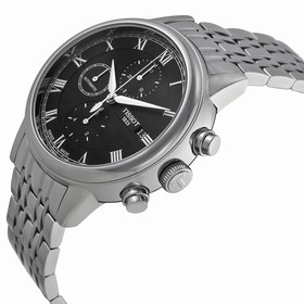 Tissot Carson Automatic Chronograph Black Dial Stainless Steel Men's Watch T0854271105300