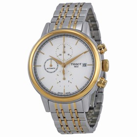 Tissot Carson Automatic Chronograph White Dial Two-tone Men's Watch T0854272201100