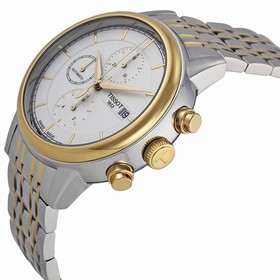 Tissot Carson Automatic Chronograph White Dial Two-tone Men's Watch T0854272201100