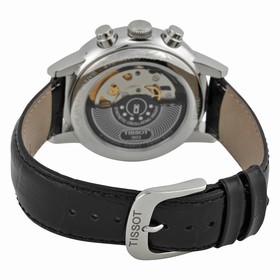 Tissot Carson Chronograph White Dial Black Leather Men's Watch T0854271601300