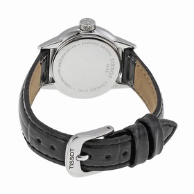 Tissot Carson White Dial Black Leather Ladies Watch T0852101601300