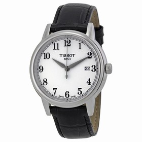 Tissot Carson White Dial Black Leather Men's Watch T0854101601200